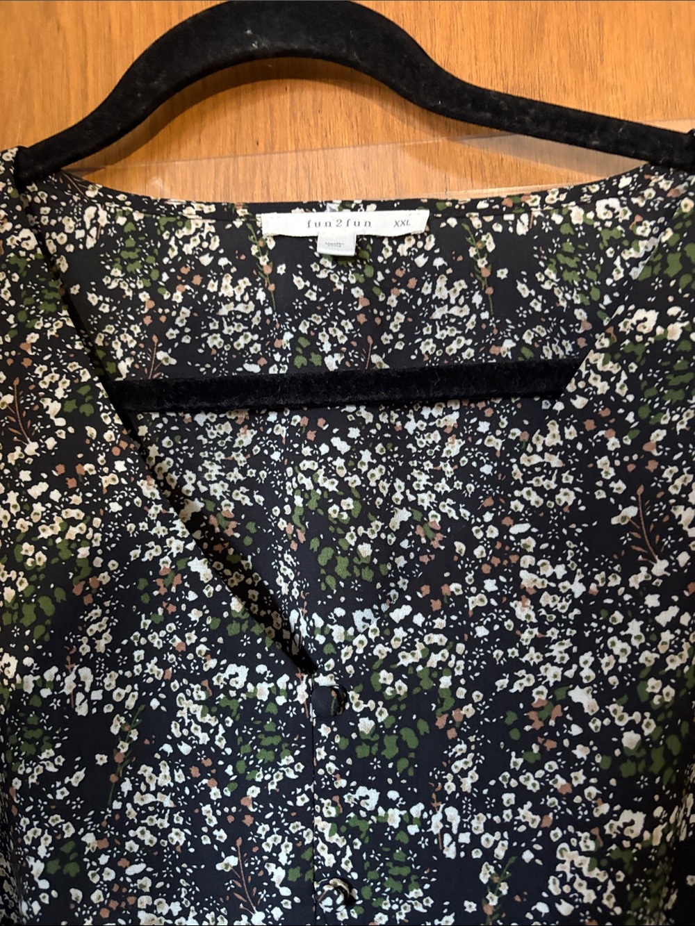 Fun 2 Fun Black Aria Peplum Blouse - Picture 6 of 7